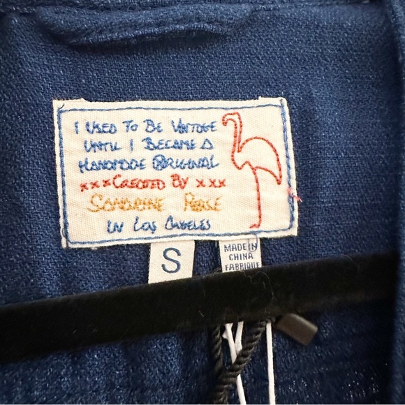 NWT FREE PEOPLE x Sandrine Rose Kimono Jumpsuit Sz Small Deep Blue Soft - Picture 10 of 10